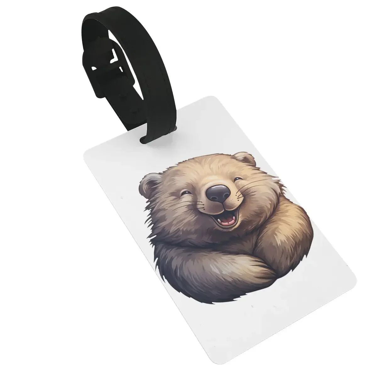 

Content Wombat Having A Good Laugh Luggage Tags Suitcase Accessories Travel Baggage Boarding Tag Portable Label Holder ID Name