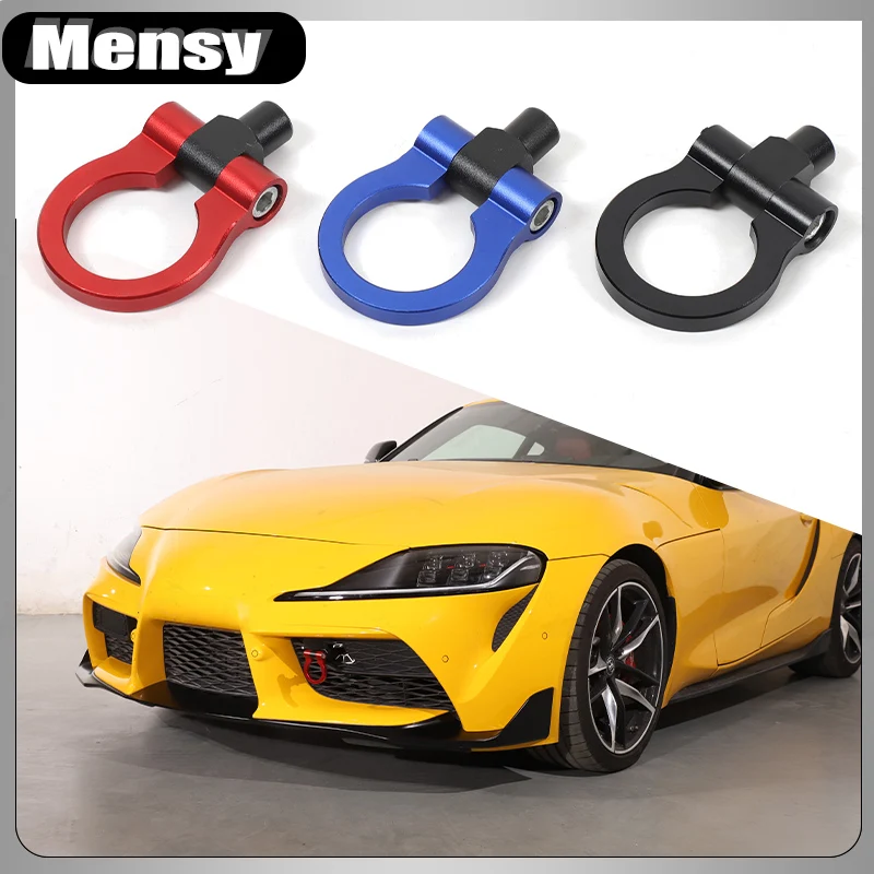 

Для Toyota GR Supra MK5 A90 2019-25 алюминиевый Стайлинг автомобиля крючки для прицепа наклейка украшение автомобиля передний прицеп буксировочный крюк