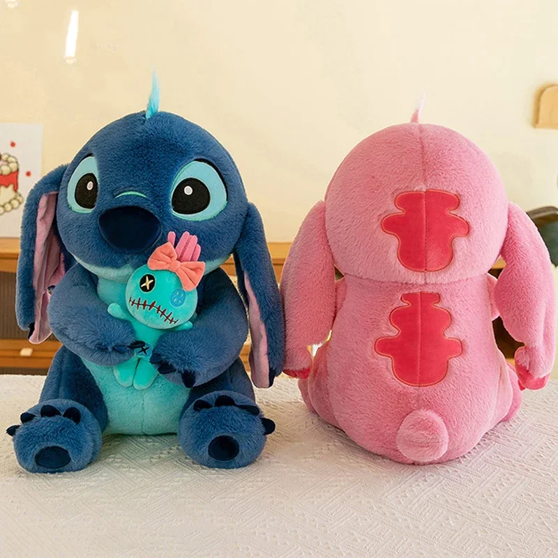 35/75cm Disney Lilo und Stich Plüschtiere Anime Plüsch Stoff Puppen Kawaii Engel Scrump Soft Pink ausgestopft Geschenk Kinder Weihnachten