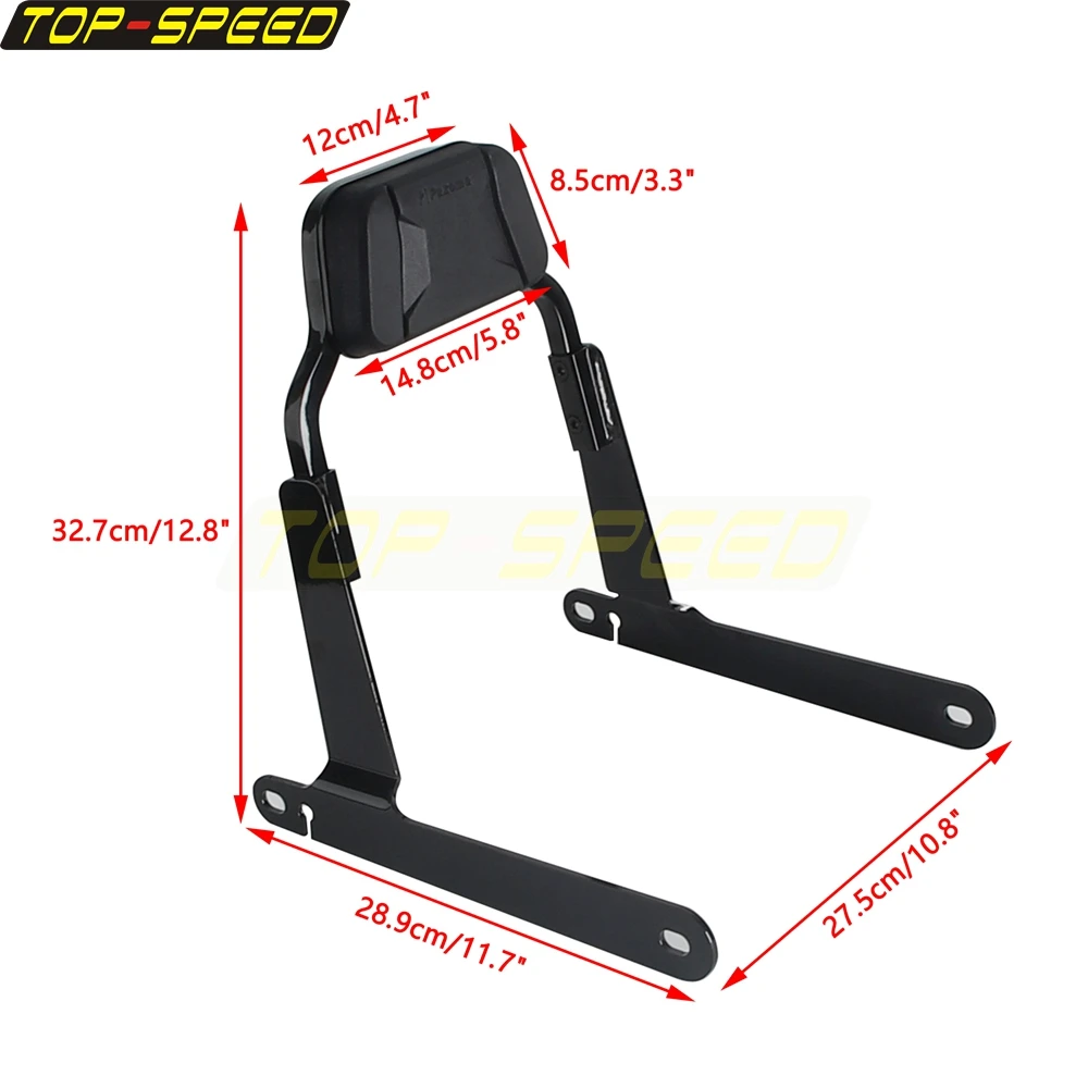 Club Style Backrest Motorcycle Passenger Backrest For Dyna Switchback FLD Wide Glide FXDWG Super Glide CVO FXDSE Low Rider FXDL view 6