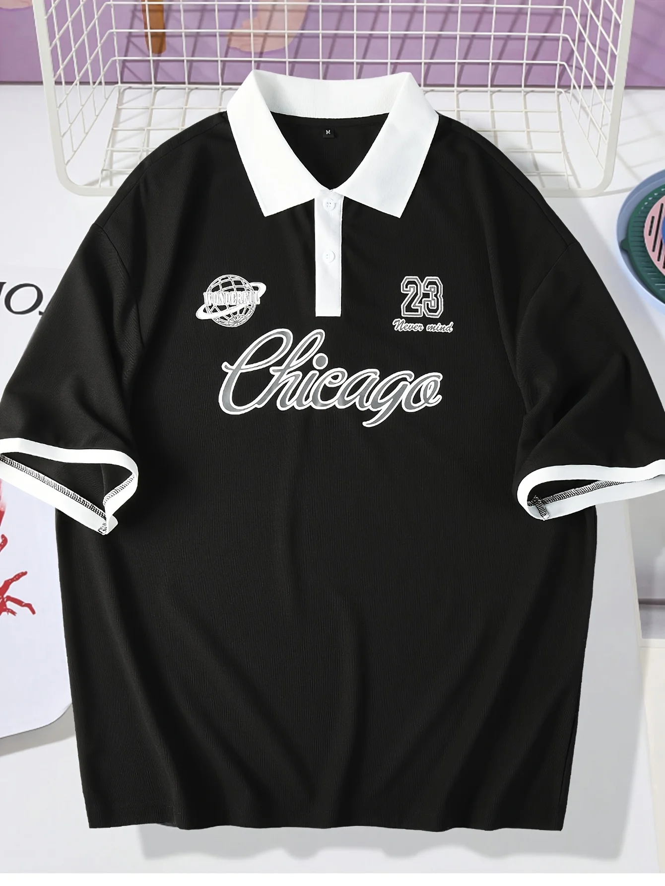 The new men's short-sleeved POLO shirt for summer 2025 is casual comfortable and soft with 3D checkered letter printing