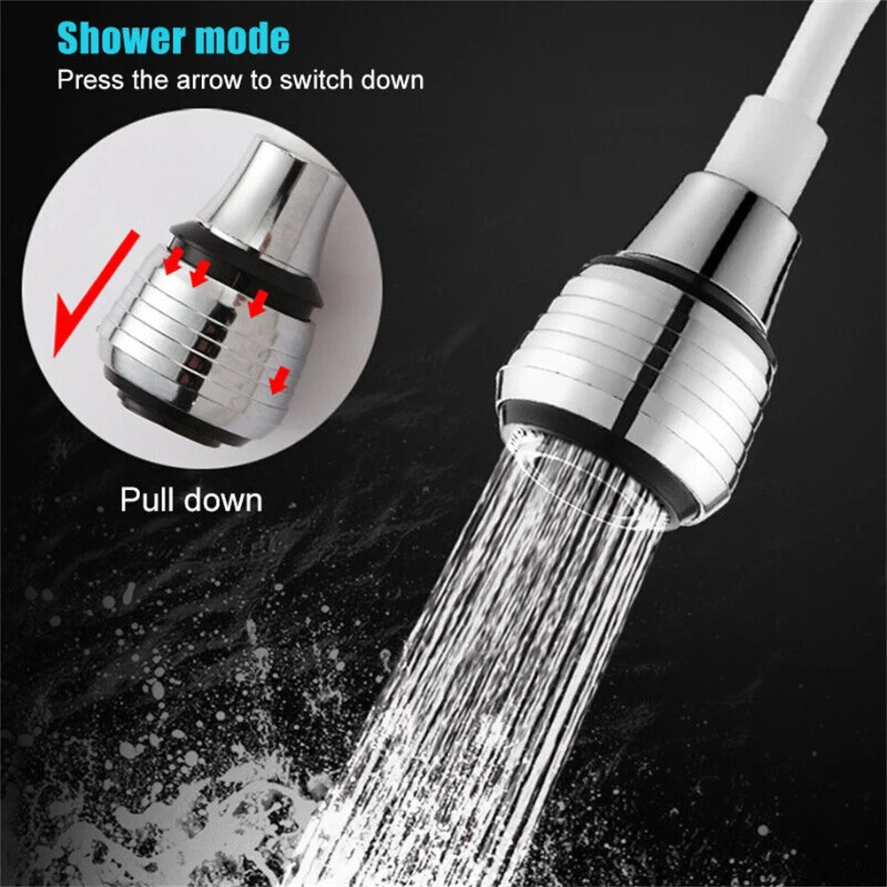 Flexible Tap Adapter with Extra Long Stretchable Hose and Water Saving Bubbler for 22mm 24mm Thread Sink Faucets