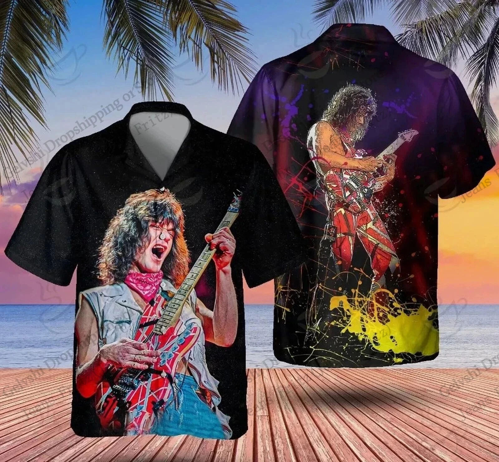 2026 New Rock Band Van Halen 3D Print Hawaiian Shirt Men Women Fashion Hip Hop Short Sleeve Shirt Luxury Design Blouse Fan Gift