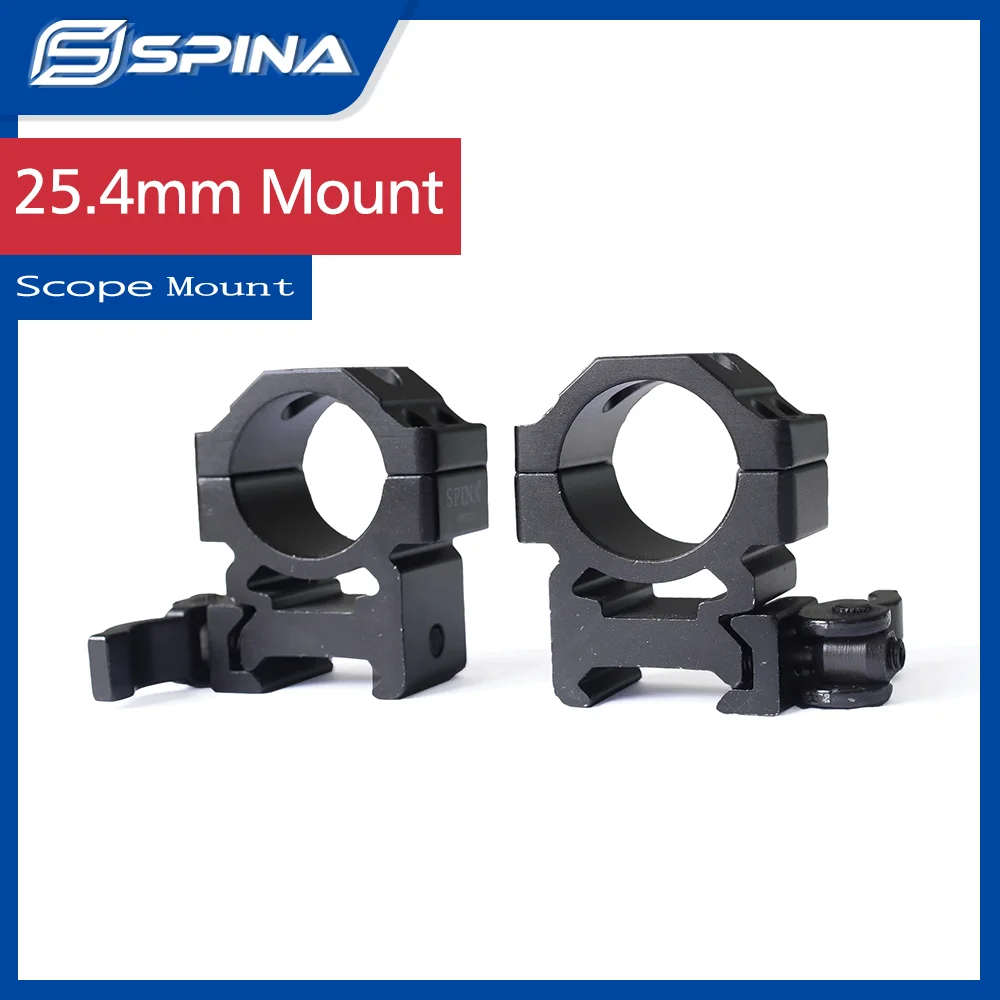 Universal Tactical Quick Release QD Scope  25.4mm Rings Picatinny Rail Optical Sights Mount For Shooting Hunting Accessories