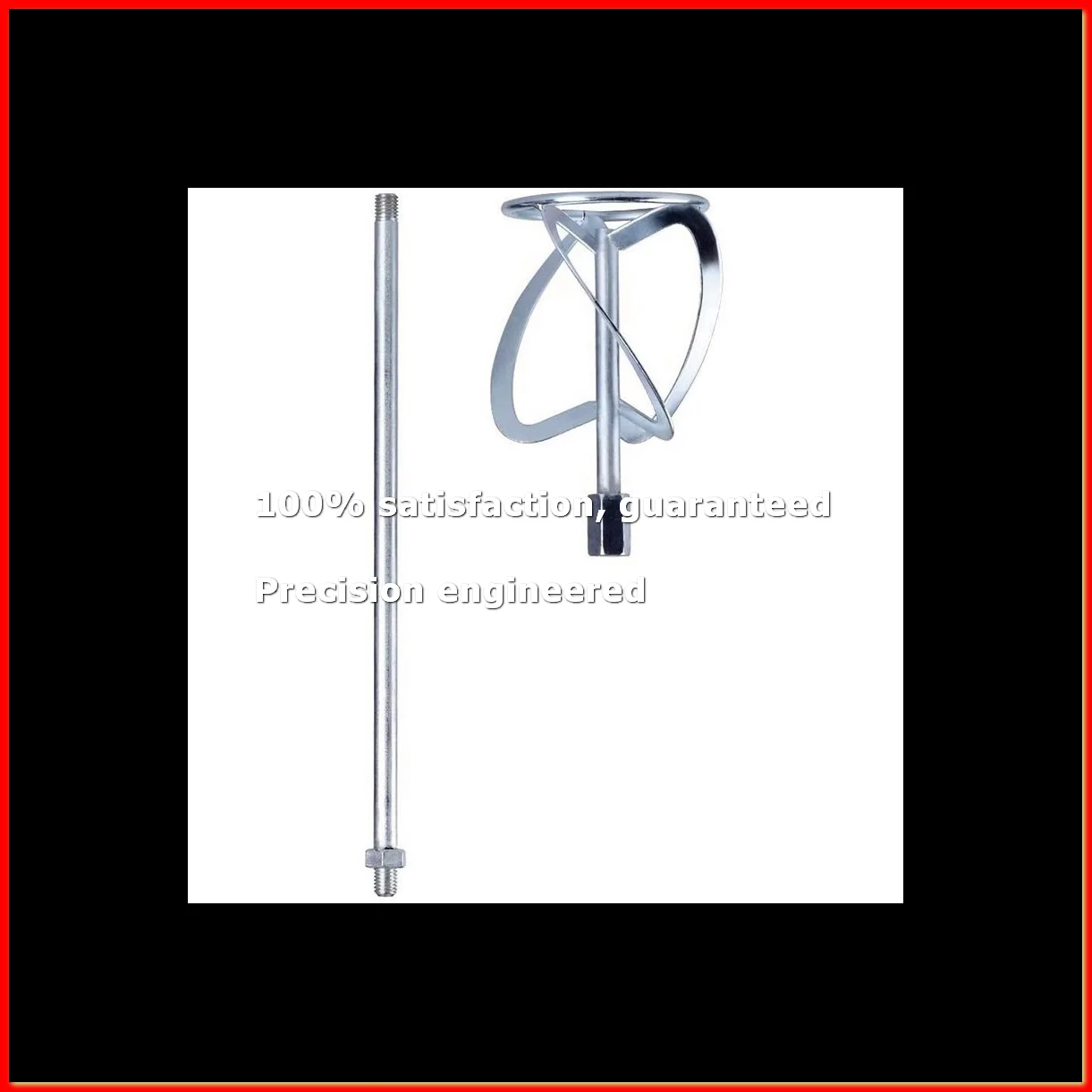 

Paint and Mud Mixer Stirring Rod for Drill Agitator Mixing Rod Concrete Mortar Mixer, Silver-ROWI