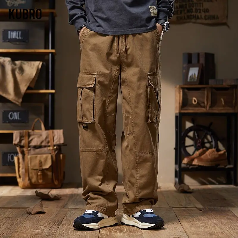 

Мужские повседневные спортивные штаны-карго Y2K, осенне-зимние беговые брюки для пешего туризма, тактические брюки для мужчин с карманами, винтажные комбинезоны из чистого хлопка
