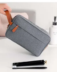 Bolsa de aseo para hombres, bolsa de almacenamiento de cosméticos portátil pequeña y conveniente, bolsa de viaje moderna Simple de gran capacidad