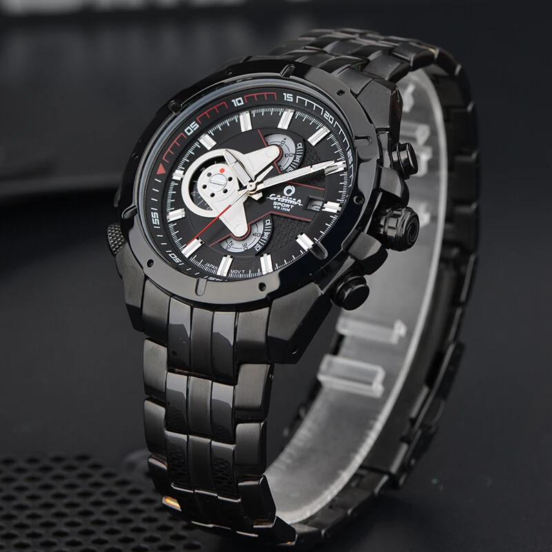 CASIMA Men's Wristwatch, Quartz Movement Simple Trend, Fashionable, Joker, Luminous, Waterproof, Model ST-8202-1014