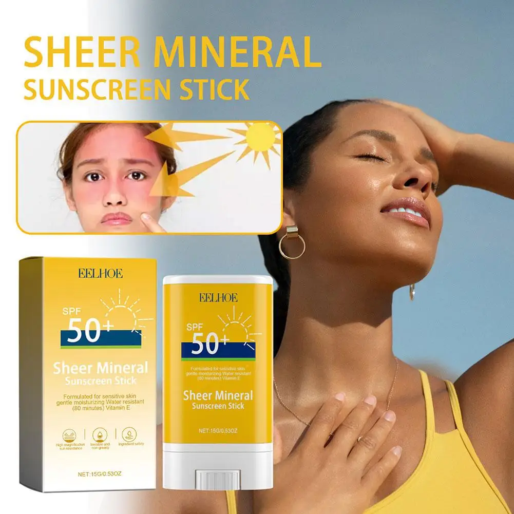 Sunscreen SPF50+ In Bar Blocker Matte Sun Stick Moisturizing Protector UV Products Non Face Korean Greasy Cream Solar White V7P8