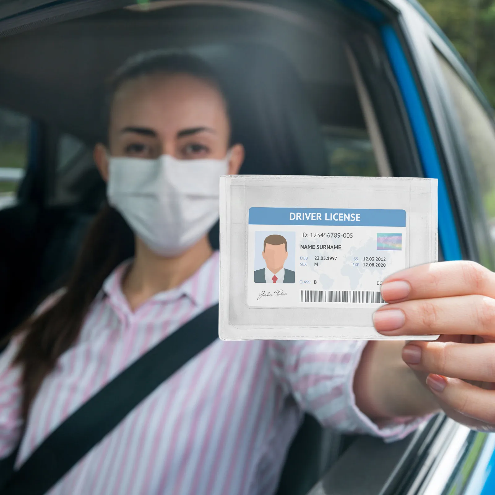 

2Pcs Transparent Driving Licence Holder PVC Id Card Protector Sleeve for Bank Meal Card Storage Driver License Cover
