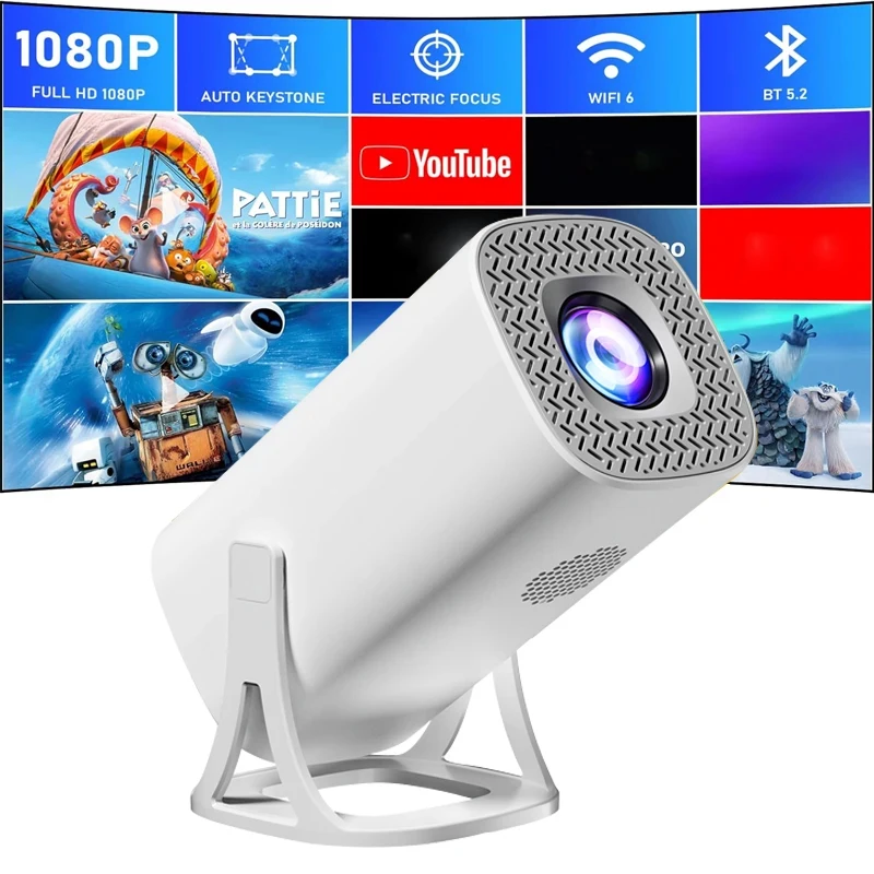 

S40 Projector with WiFi and Bluetooth, Full HD 1080P Portable Projector, 210° Rotatable Stand, Auto Keystone Glow Party Supplies