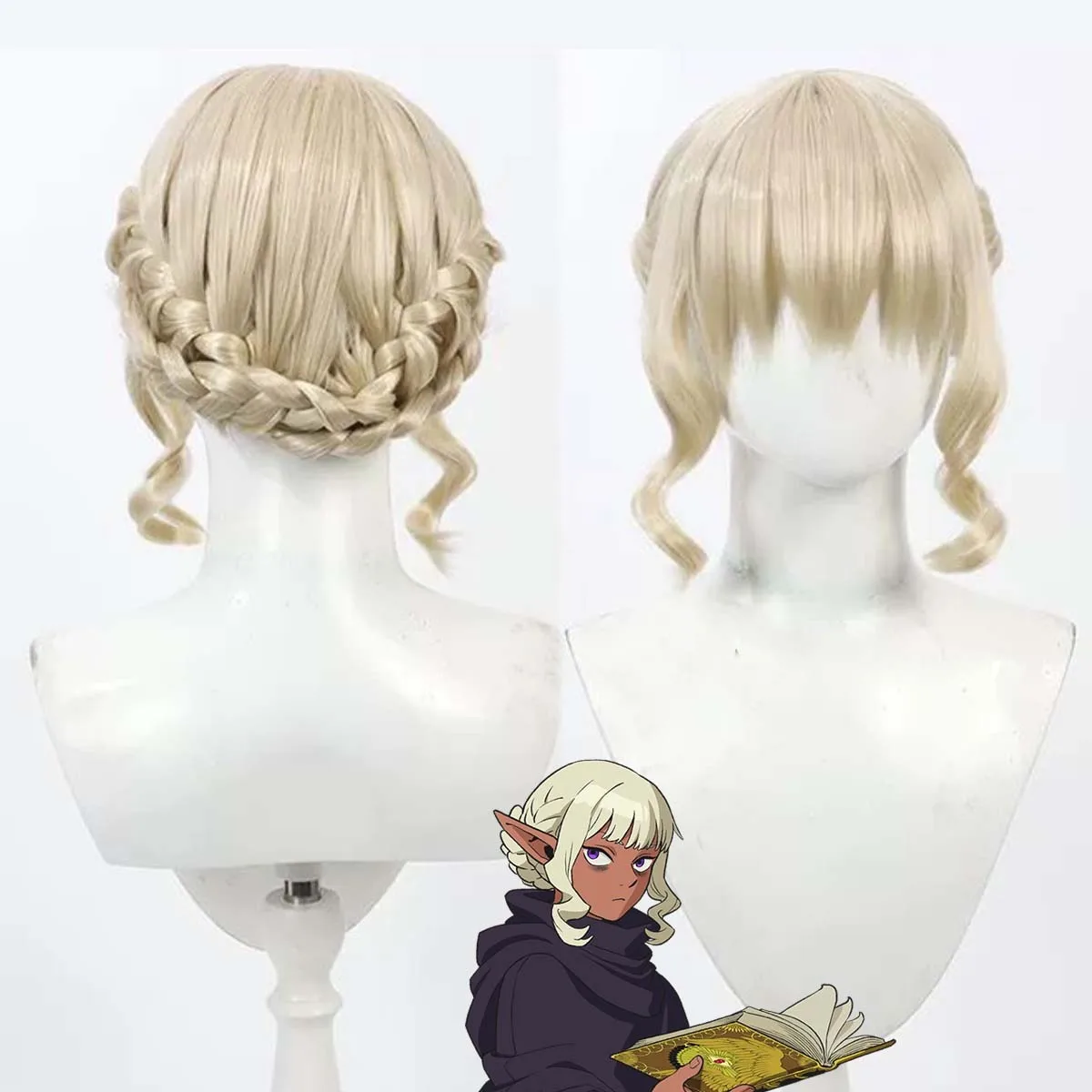 Women Anime Delicious in Dungeon Thistle Cosplay Heat Resistant Synthetic Hair Wig
