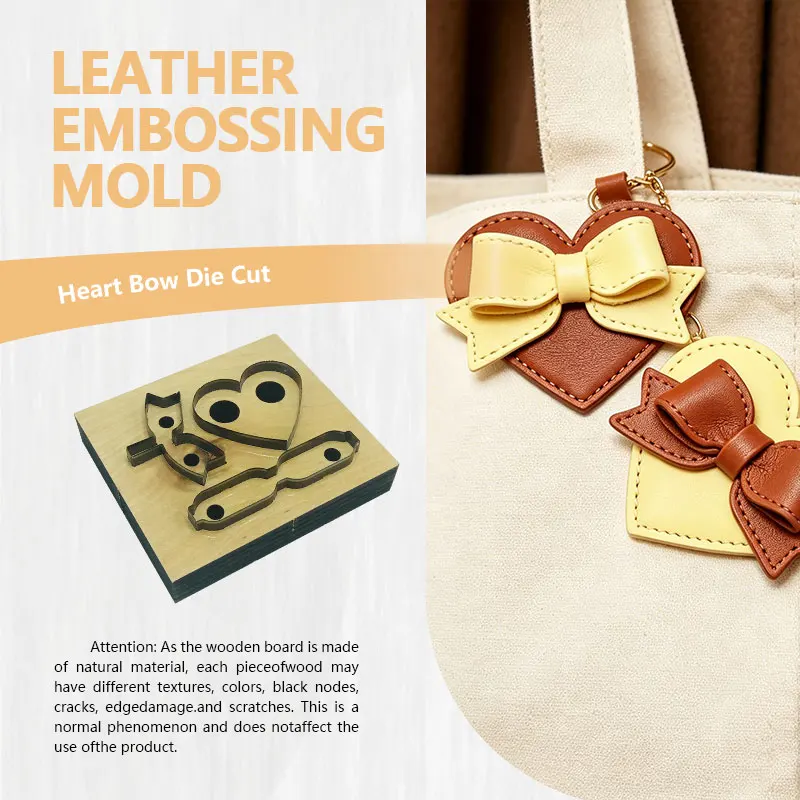 Leather Cutting Die Simple Durable Heart Butterfly Knot Handy DIY Craft Tool for Handcraft