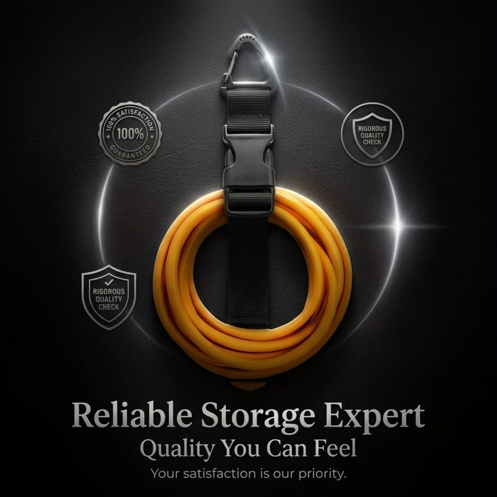 Storage Strap Heavy-Duty Hook and Loop Cord Carrying Strap, Hanger, and Organizer with Handle for Pool Hoses Garden Hoses Cables
