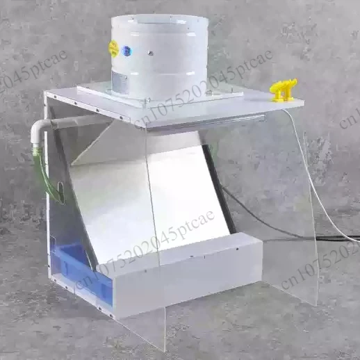 Mini Spraying Workstation For Gunpla Model Hobby Painting Portable Water Curtain Spray Paint Booth With Exhaust Fan Professional