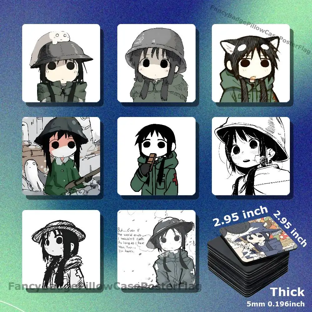 Chito G-Girls Last Tour Anime Acrylic Refrigerator Magnets Square Tiles with Magnetic Sheets for Home Decoration