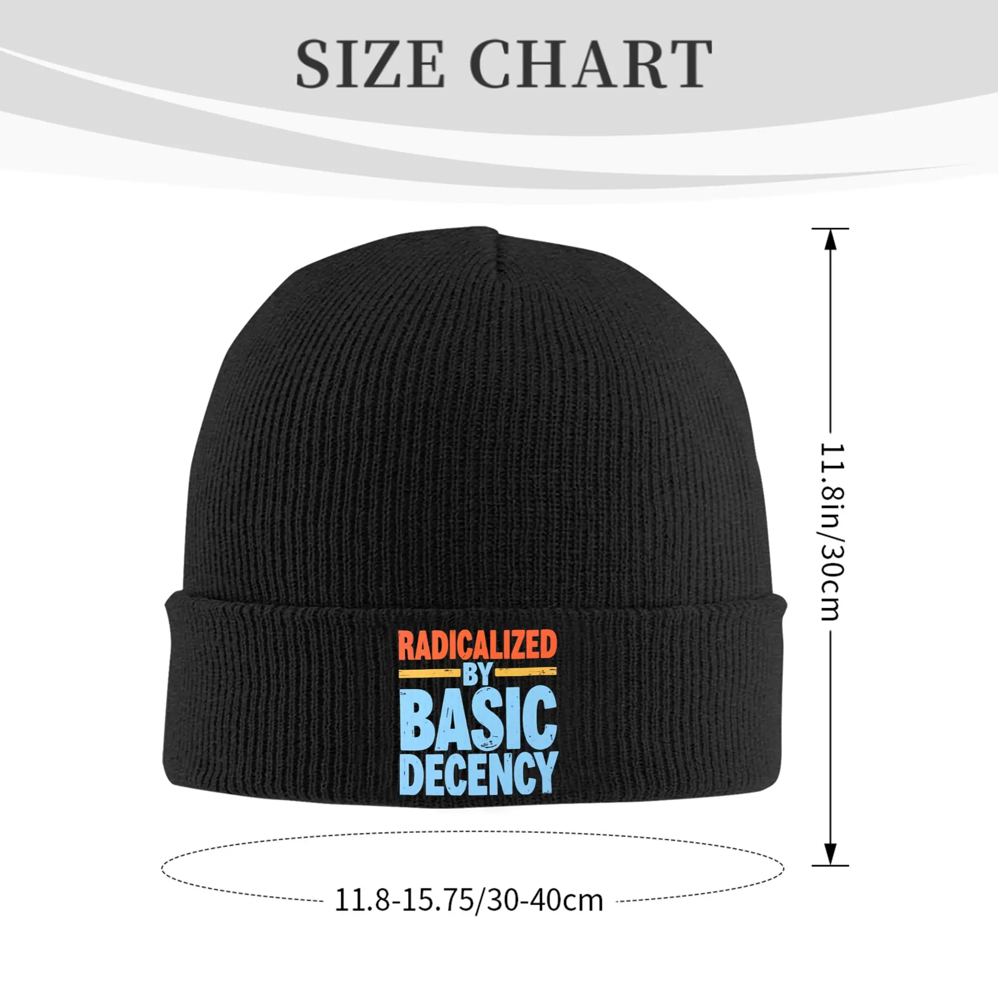 Funny    Radicalized by Basic Decency Hat Autumn Winter Beanie Warm  Cap Unisex Acrylic Skullcap,