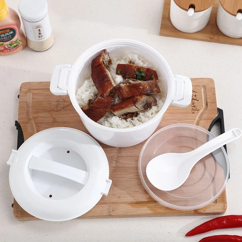 B51CNEW! Microwave Rice Cooker Multifunction Small Lunch Container Microwave Cooker Cookware For Microwave Oven