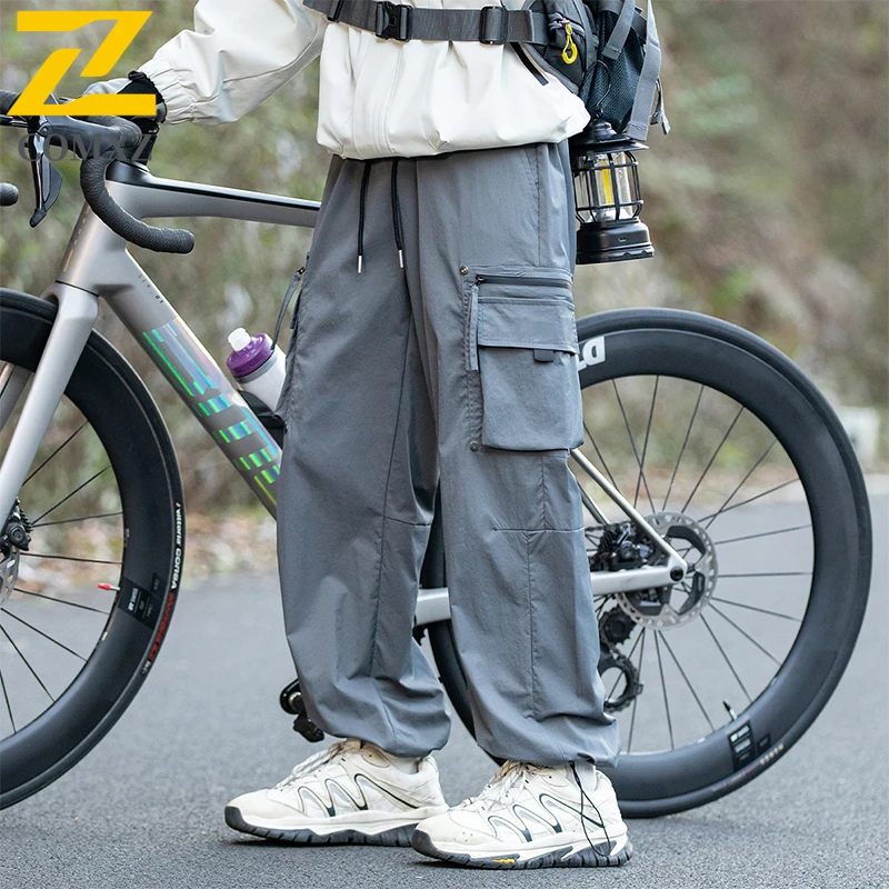 Men's Cargo Pants Baggy Wrinkle Resistant Water Repellent Trousers Autumn New Outdoor Climbing Utility Straight Comfort Pants