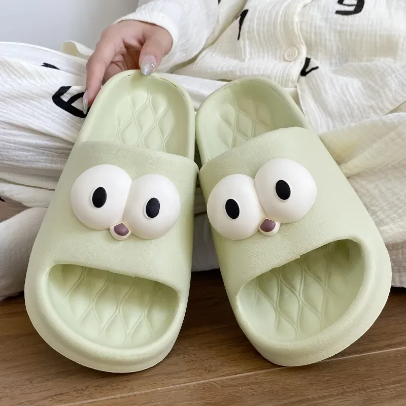 Summer Couple Home Slippers Indoor Platform Comfortable Non Slip Bathroom Shower Slippers Outdoor Beach Cartoon Shoes Women Men