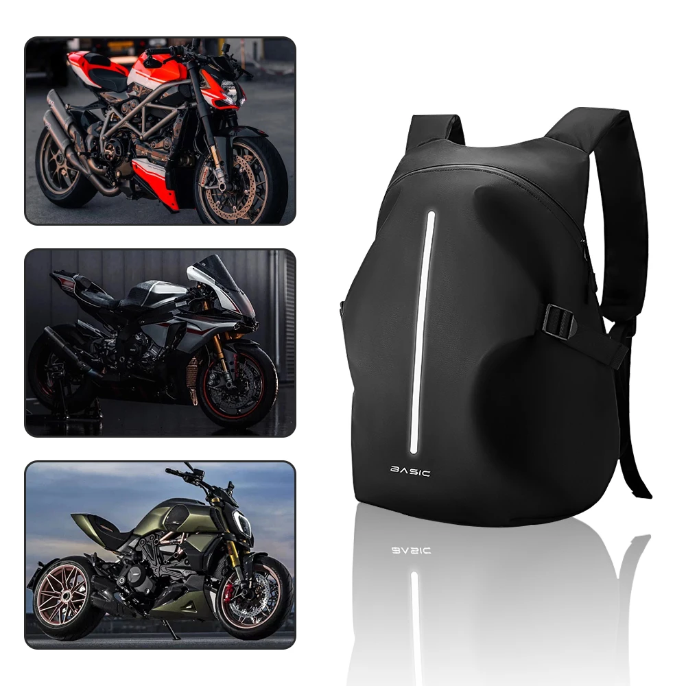 Motorcycle outdoor cycling equipment, large capacity backpack, helmet backpack, splash proof water strap, knight bag
