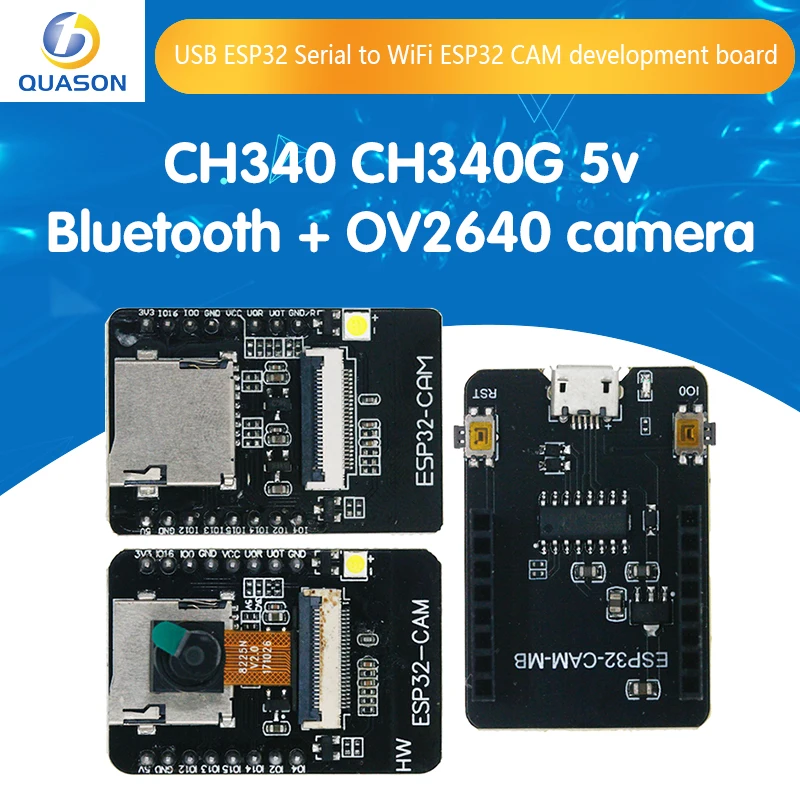 ESP32-CAM ESP-32S WiFi Module ESP32 serial to WiFi ESP32 CAM Development Board 5V Bluetooth with OV2640 Camera Module