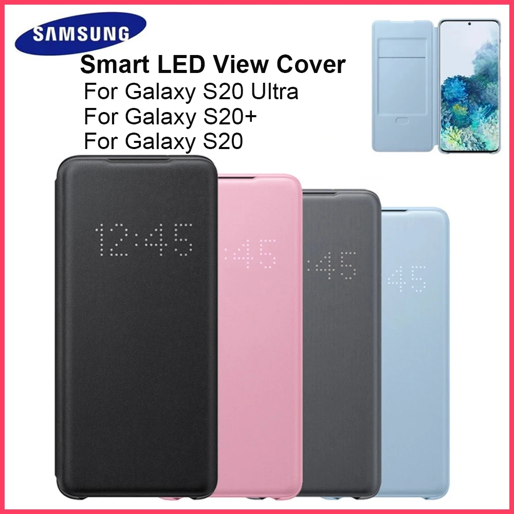 Original SAMSUNG Galaxy S20 S20+ S20 Plus S20 Ultra 5G Smart LED View Cover Sleep Case Protective Case All-Inclusive Anti-Fall