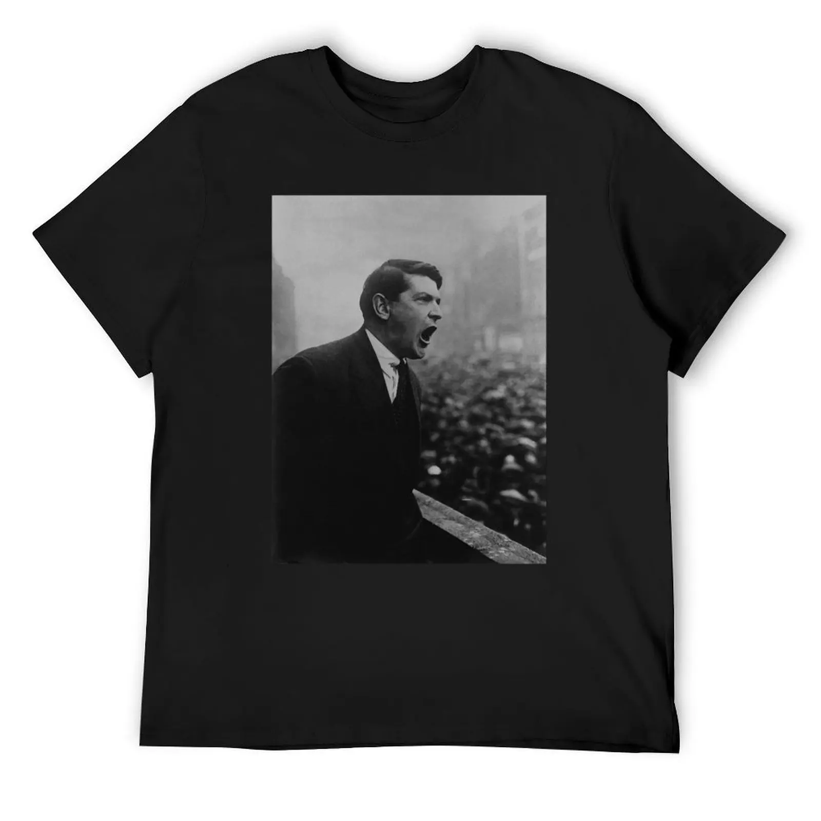 Michael Collins Speaking To A Dublin Crowd - 1922 T-Shirt vintage kawaii clothes heavyweights plain white t shirts men