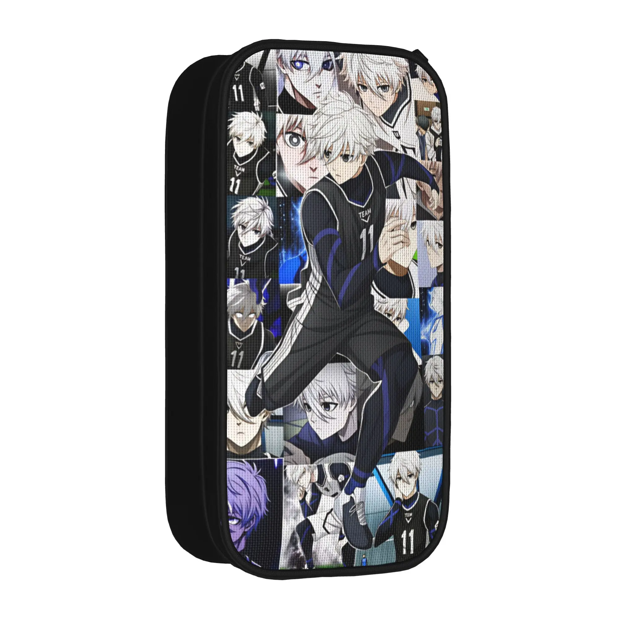 Manga Nagi Seishiro Pencil Case School Pencil Cases Zipper Kids Retro Large Pencil Pouch Stationery Organizer