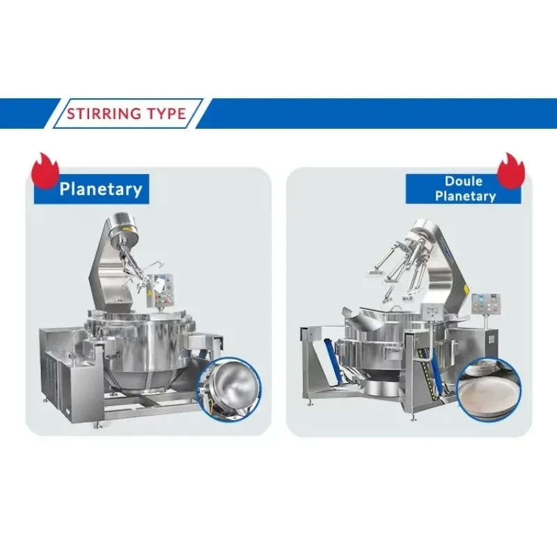 Customize Industrial Planetary Caramel Nougat Candy Cooking Mixer Machine Automatic Maltose Steam Jacketed Kettle with Mixer