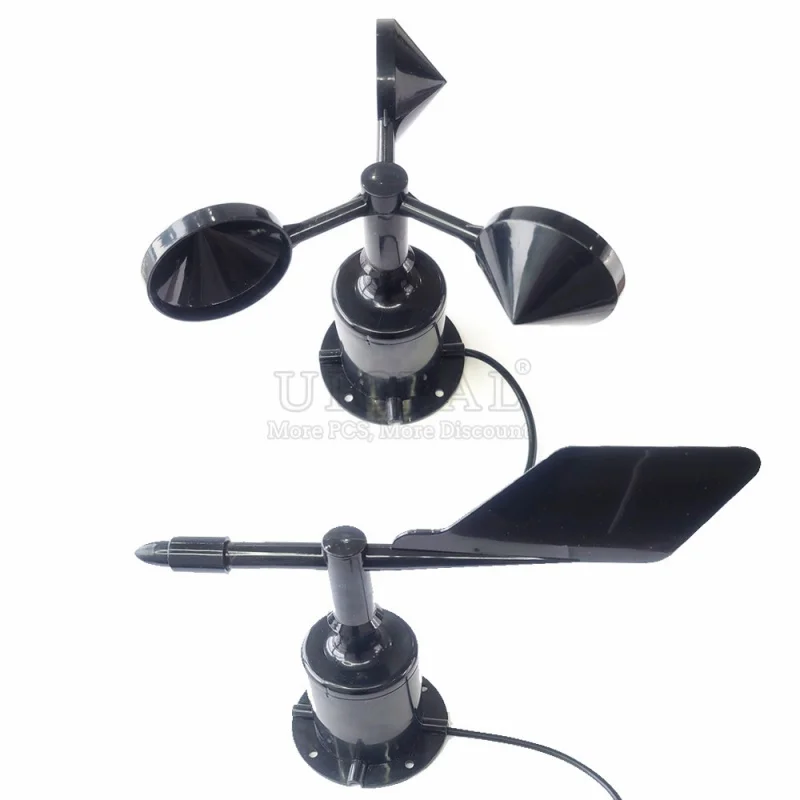 Estação Meteorológica Exterior Sensor do Anemômetro do Copo Fibra do Policarbonato Velocidade do Vento Sensor do Sentido do Vento Saída Rs485 420ma 05v 30 m s
