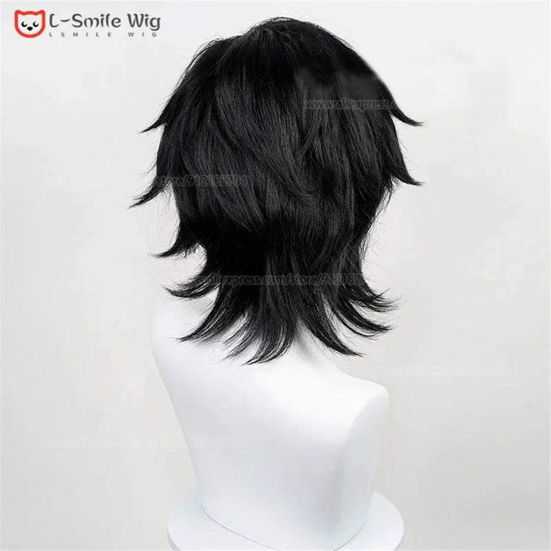 게임 Undertale 코스프레 Mettaton 여성 역할 놀이 짧은 검은 내열성 합성 머리 + 무료 가발 모자