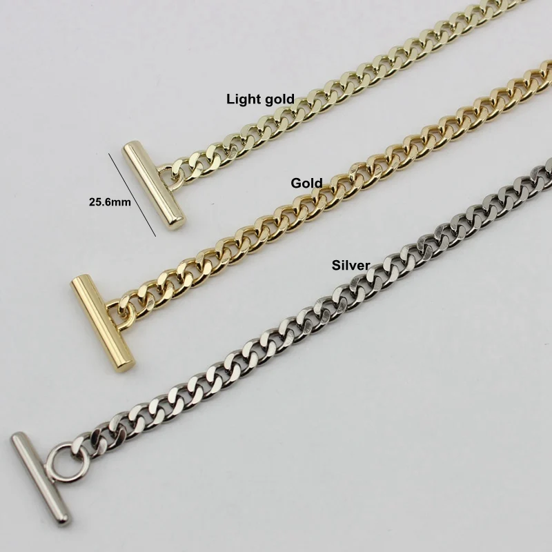 120cm 130cm 3 colors width 7mm Chains Four face Fashion Chain making bag handbag chain removable long chain metal strap