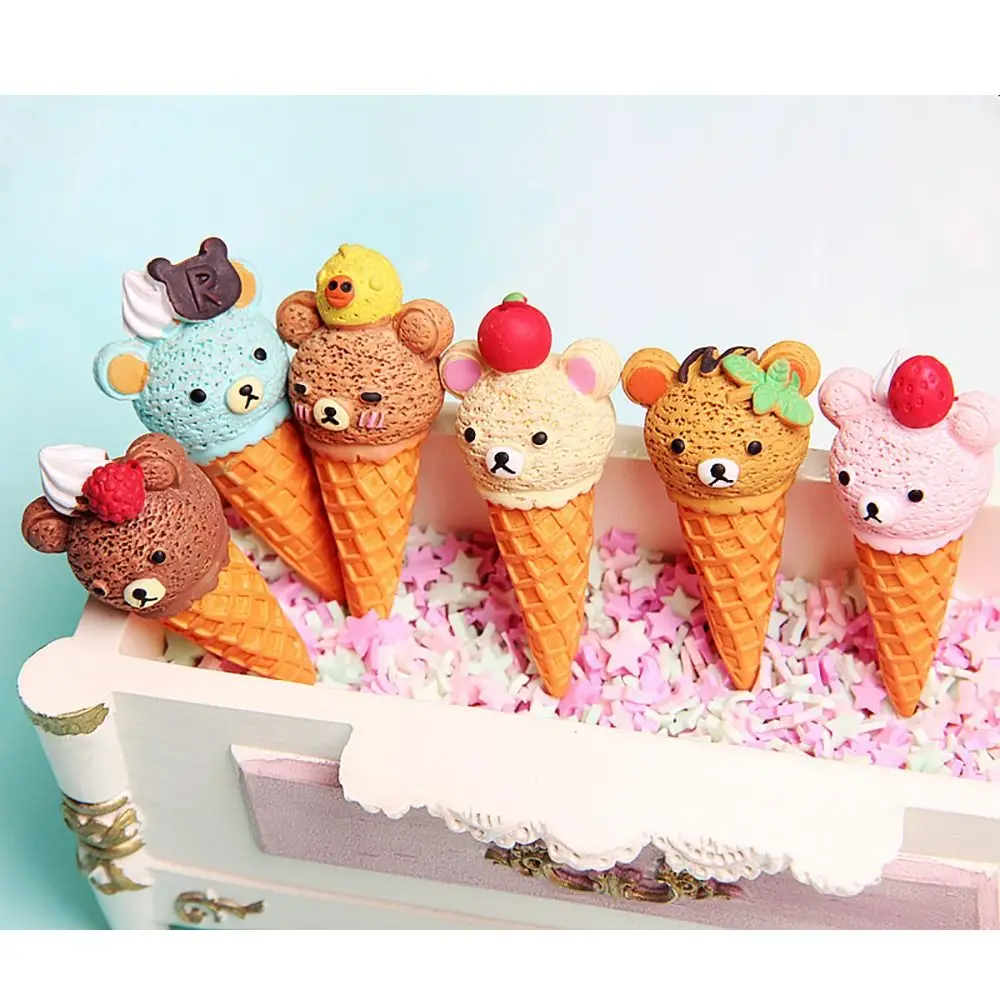 Gift Cute Capsule Toy DIY Sweet Anime Figure Cartoon Ice Cream Bear