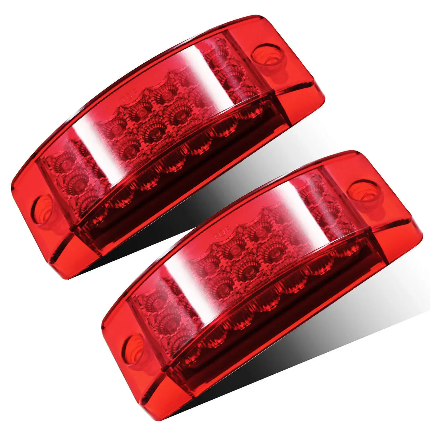 Âmbar Flowing Side Marker Light, Lâmpada de sinalização de volta do reboque do caminhão, Luz Universal do Apuramento do Barco, 12-24V, 21LED, 10Pcs