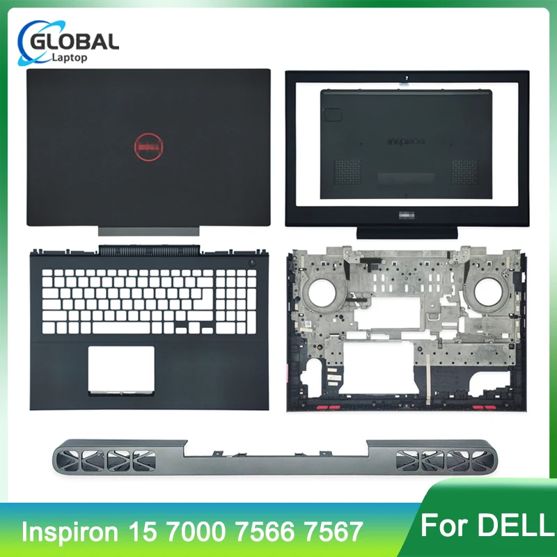 

New For DELL Inspiron 15 7000 7566 7567 0D4X69 Laptop LCD Back Cover/Front Bezel/Palmrest/Bottom Base Case/Hing Tail REAR COVER