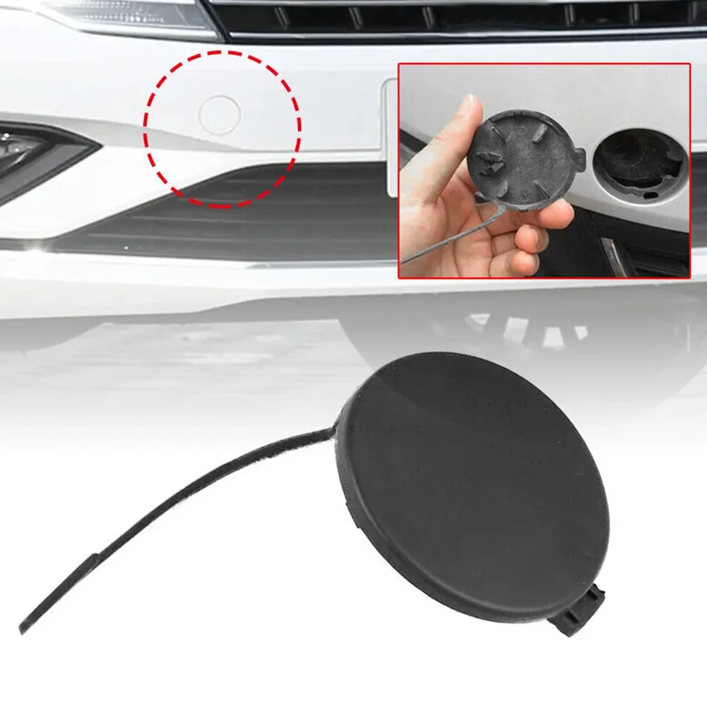 1Pcs 5C6807241 Front Bumper Tow Hook Eye Cover Cap For Jetta MK6 2011-2014 Replacement Part ABS Plastic Towing Eye Cover