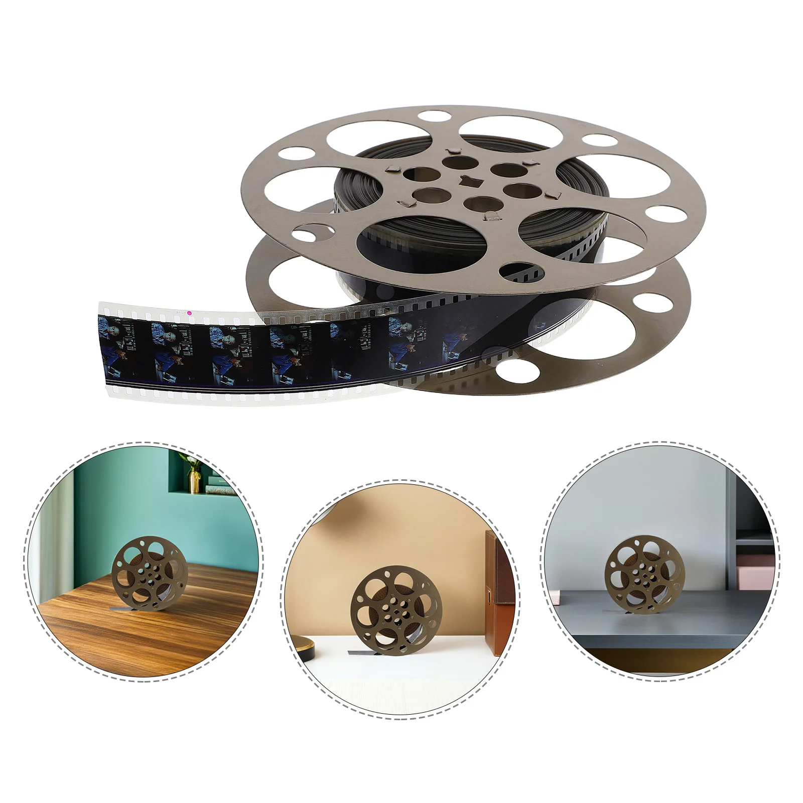 

Декор в стиле ретро: декоративная железная катушка для кинофильмов 18 см, украшение для вечеринок, декор для театральных вечеров