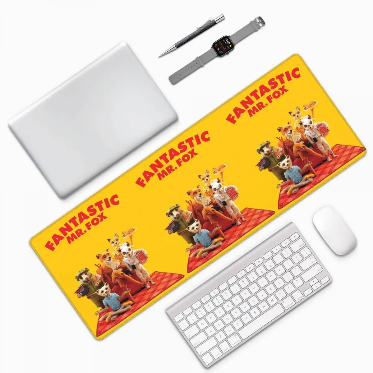Fantastic Mr Fox Movie Poster Large Mouse Pad Computer Keyboard Mouse Mat Gaming PC Laptop Desk Mat Office Table Mats