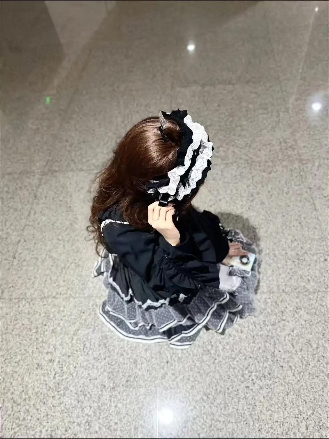 Hair bands Harajuku Doll Gothic Lolita Y2K girl hair band Sweet Punk bow Lace Ruffled Headband Hair Hoop