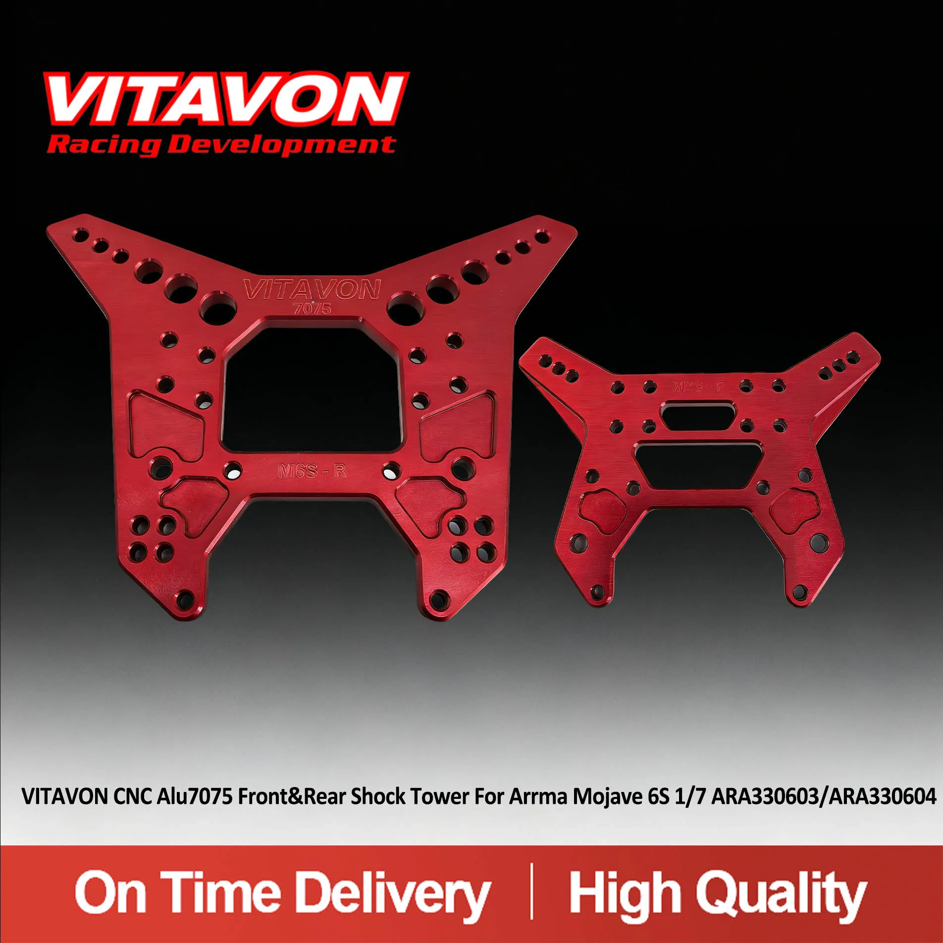 VITAVON CNC Alu7075 Front&Rear Shock Tower For Arrma Mojave 6S 1/7 ARA330603/ARA330604