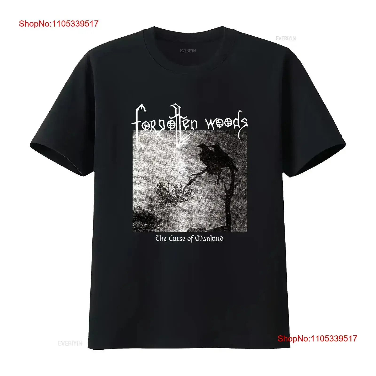 NWT New 3419 Forgotten Woods The Curse of Mankind T Shirt Size S 5XL vintage Washed Breathable Slightly Casual Comfortable