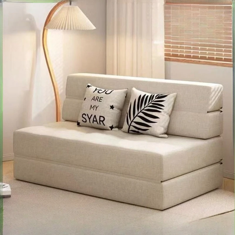 Compression sofa bed folding dual-purpose small apartment living room bedroom tatami rental house lazy sofa escort mattress