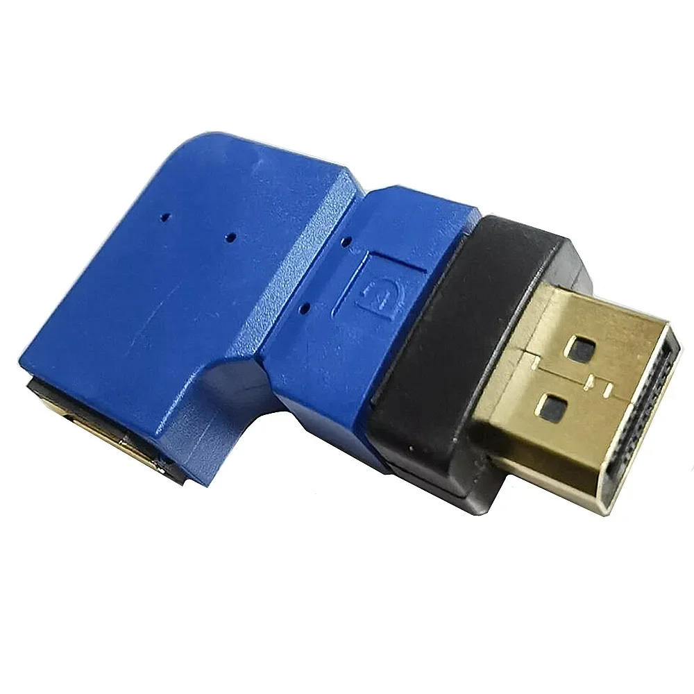ذكر إلى أنثى 8K DP DisplayPort تمديد محول موصل لأعلى أسفل اليسار اليمين 90 درجة الكوع DisPlayPort DP M F محول جاك