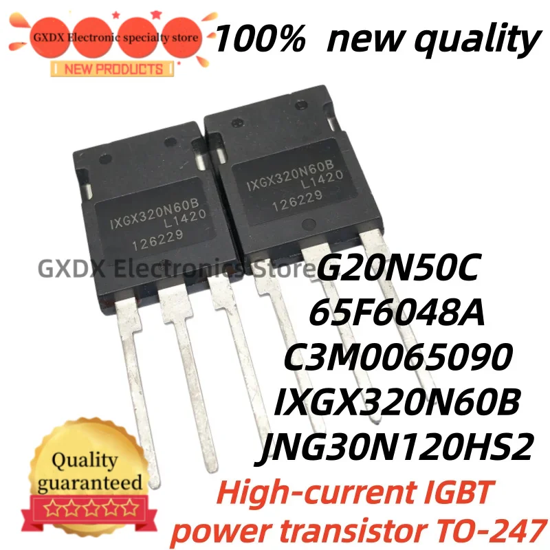 5pcs New IXGX320N60B 65F6048A IPW65R048CFDA JNG30N120HS2 C3M0065090D C3M0065090 G20N50C SIHG20N50C TO247 Electronic components