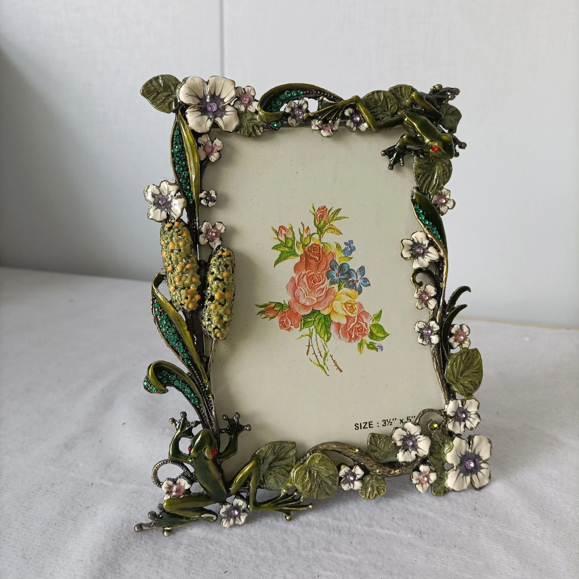 Modern Creative Frog Metal Photo Frame Home Tabletop Decoration