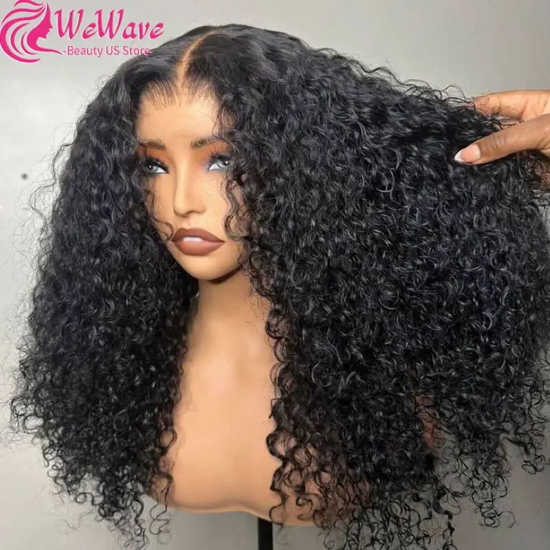 

40 Inch Curly Wave Human Hair 13x6 Hd Transparent Lace Frontal Wigs Black Brazilian Water Wave Lace Front Wig Cheap On Sale
