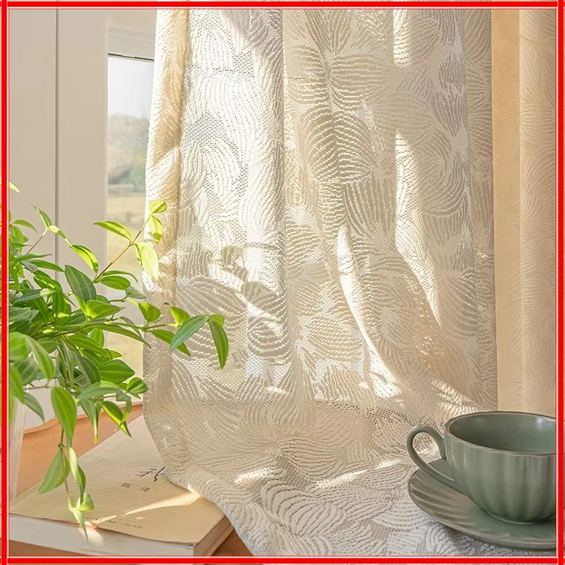 

European Embroidered White Tulle Sheer Luxury Curtains for Living Room Bedroom Window Screen Thickened Window Custom Elegant