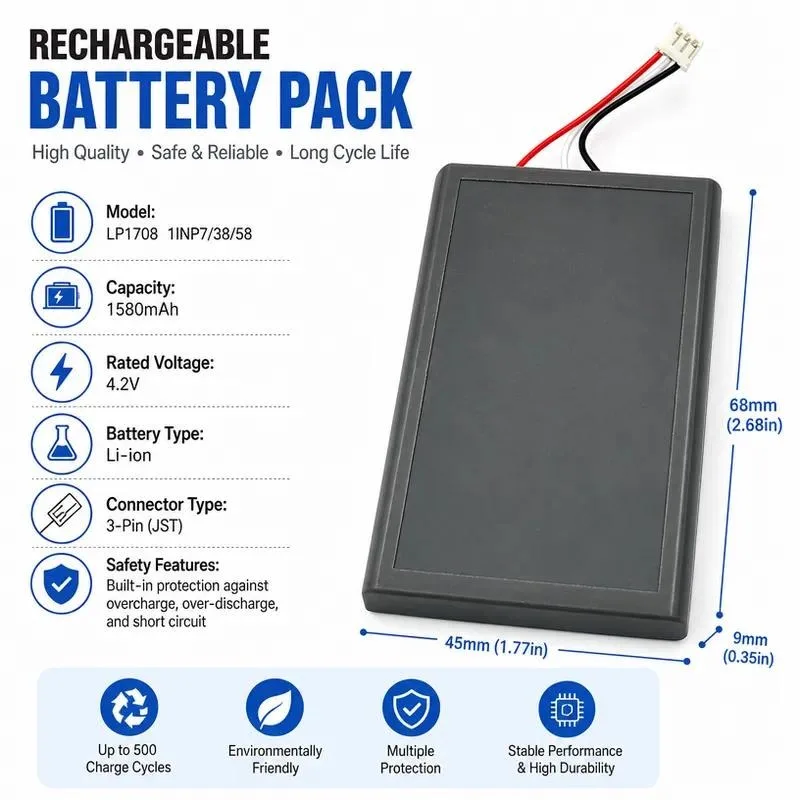 10pcs for Sony PS5 Wireless Controller Battery LIP1708 1560mAh Rechargeable Replacement Battery Pack for 5 Gamepad