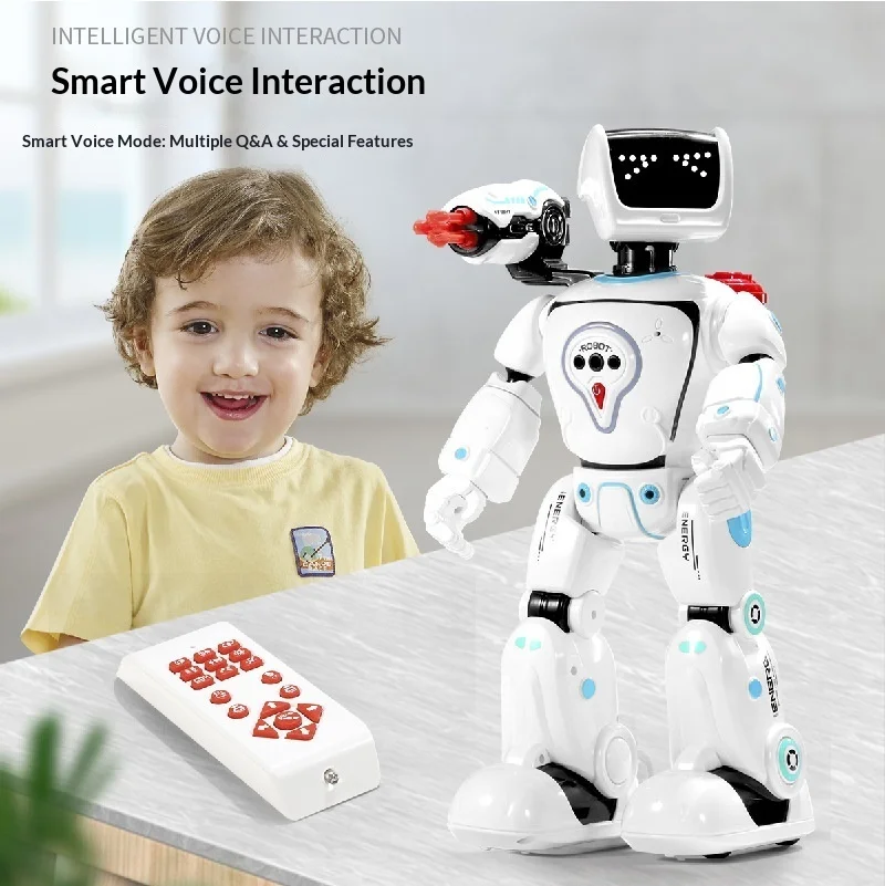 Rc Remote Control Gesture Sensing Intelligent Robot Voice Interactive Q&A Educational Coding Science Toy For Kids Early Learning